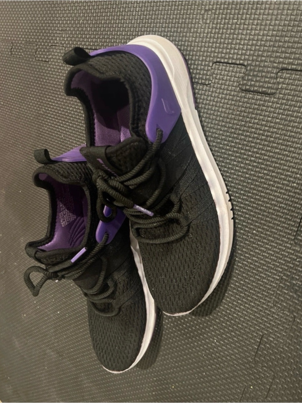 Fabletics Black and Purple Slip-On Athletic Sneakers
